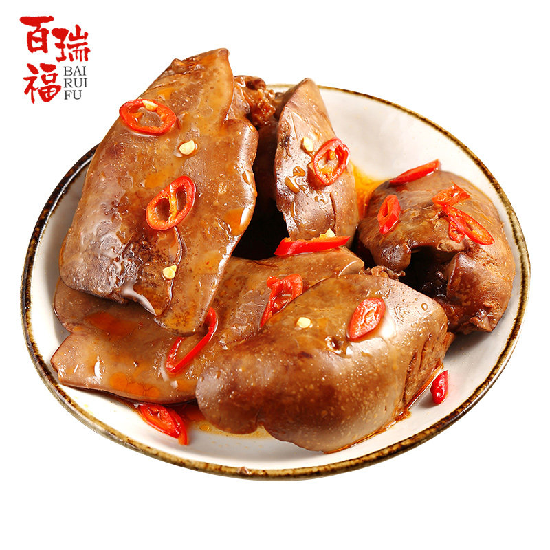 百瑞福小零食休闲食品卤味熟食即食鸭胗夜宵充饥麻辣小吃整箱鸭肝