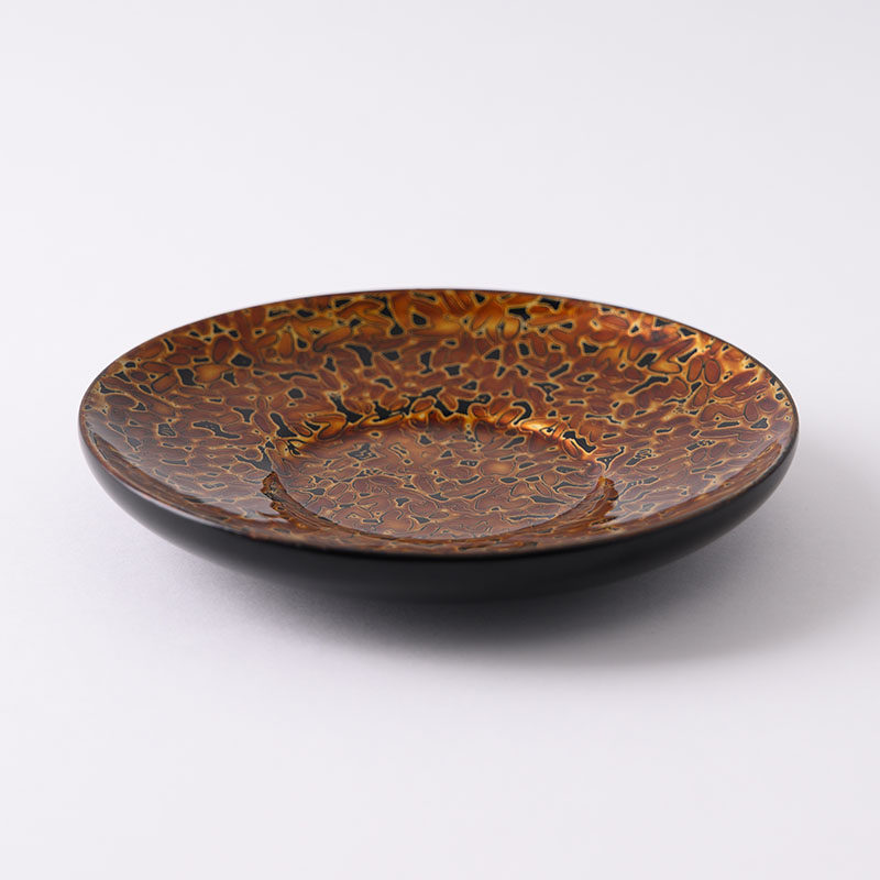 平安邱亨铭大漆茶托茶碟金虫纹福州传统手工漆器茶托