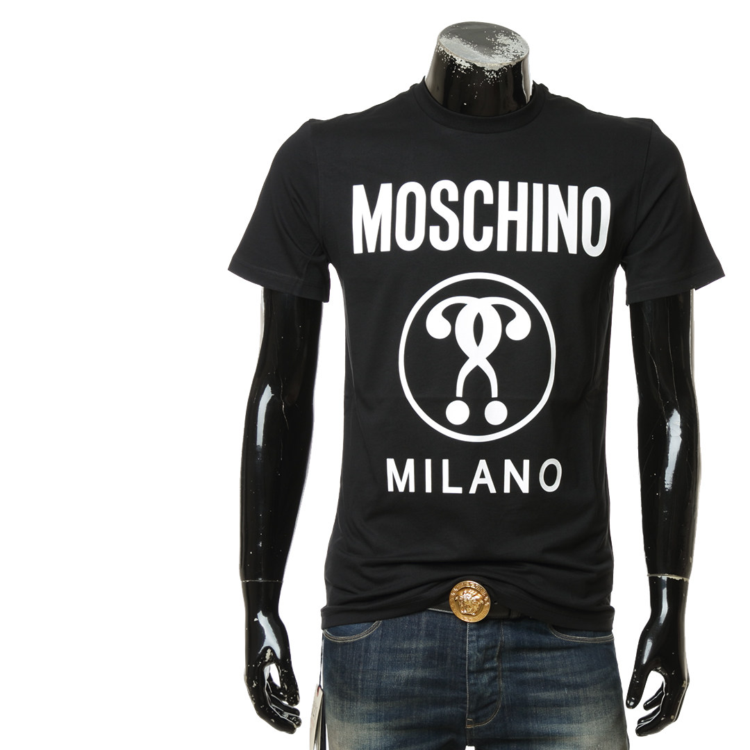 moschino莫斯奇诺男士潮牌字母logo印花圆领短袖a0703t恤