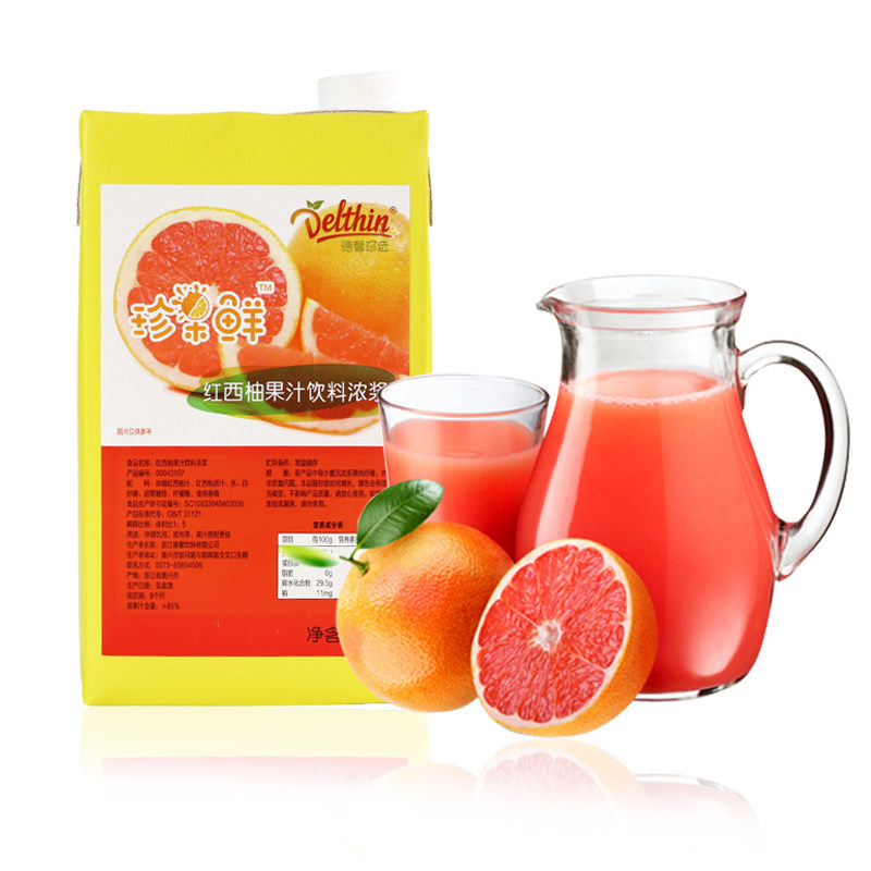 果汁德馨珍选珍果菠萝荔枝番石榴葡萄浓缩果蔬汁