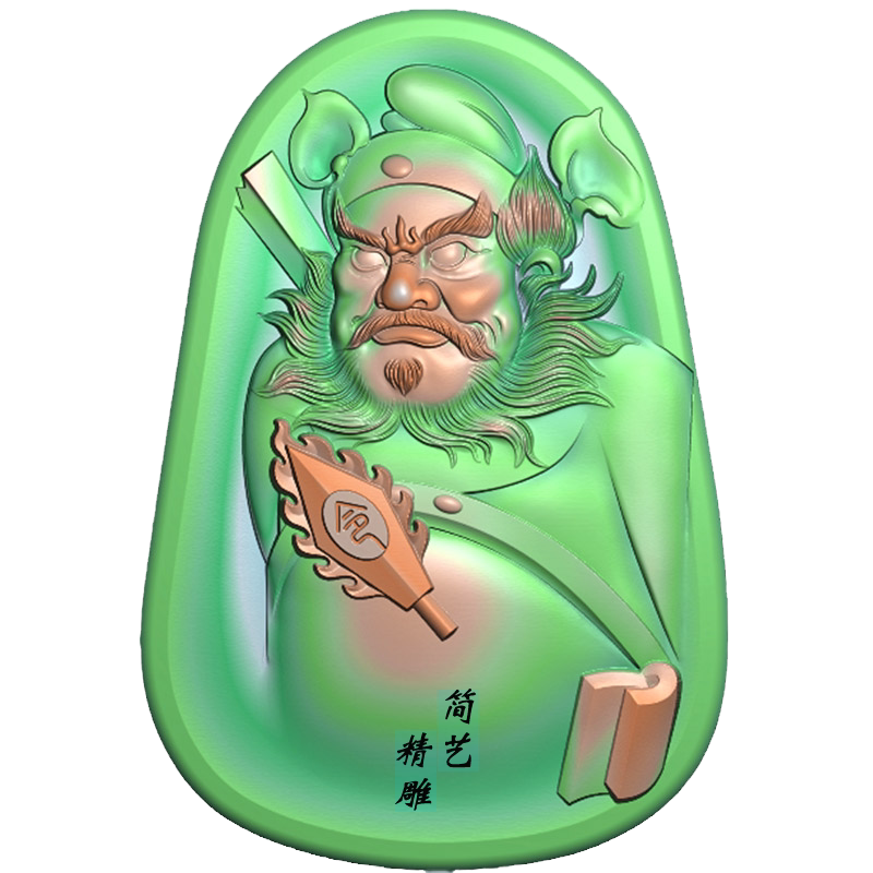 4340精雕浮雕雕刻电脑扫描钟魁玉雕降幅新钟馗玉雕