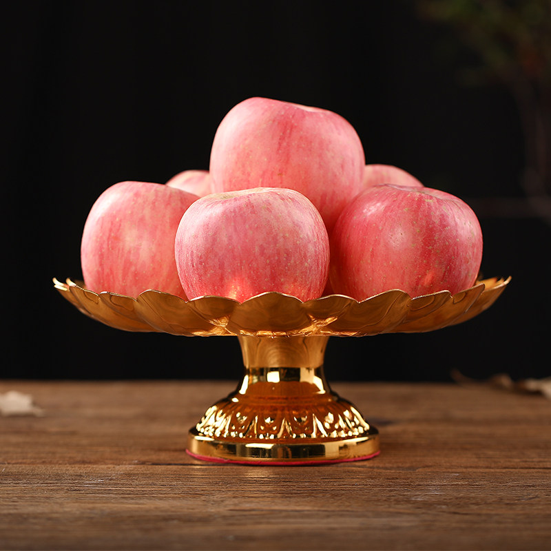 果盘供盘佛前供果陶瓷贡盘家用上供拜神托盘果盘