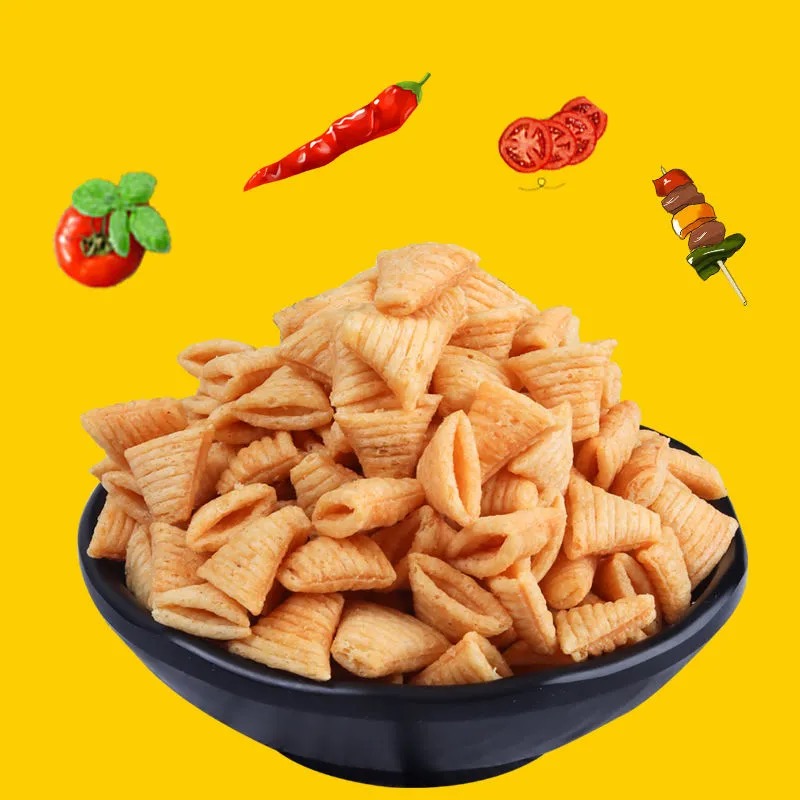 魅脆牛角尖角好吃膨化零食夜宵网红锅巴休闲膨化食品