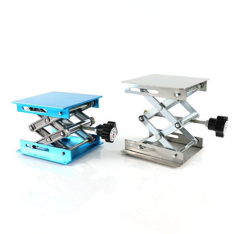 手动升降平台实验室用不锈钢氧化铝升降台小型贴地仪可移动便携式