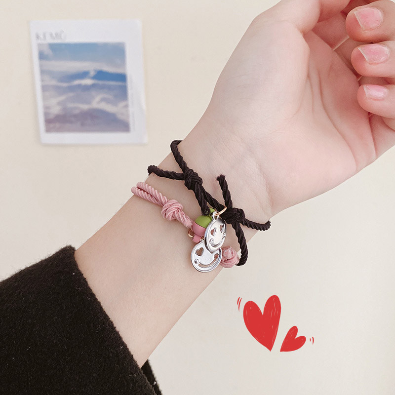 头发皮筋送给男朋友磁铁相吸情侣手绳发女网红头绳发饰