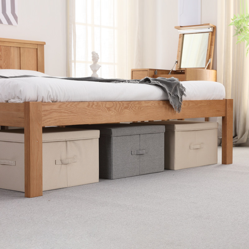 木床致有家全实高腿床高脚加高床北欧橡1.8米双人实木床