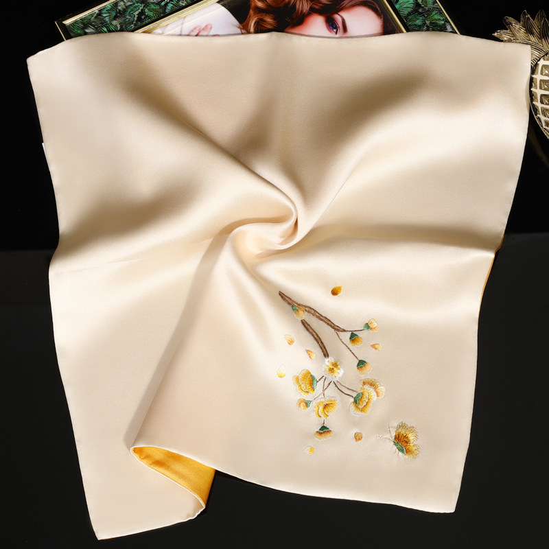 真丝手帕手工苏绣手绢古风桑蚕蚕丝刺绣绣花手帕