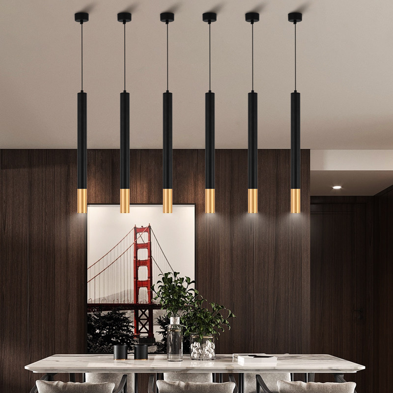 吊灯圆锥形led简约现代餐厅吧台灯北欧创意酒店办公室前台吊灯