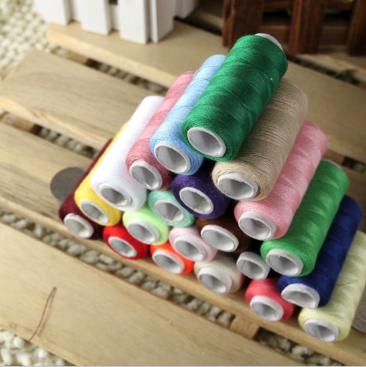 缝衣高弹力套装针线弹力棉线线家衣服小卷黑线线