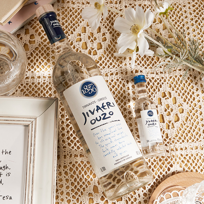 希腊茴香香酒ouzo狮子卡萨蒸馏葡萄晚安洋酒白兰地