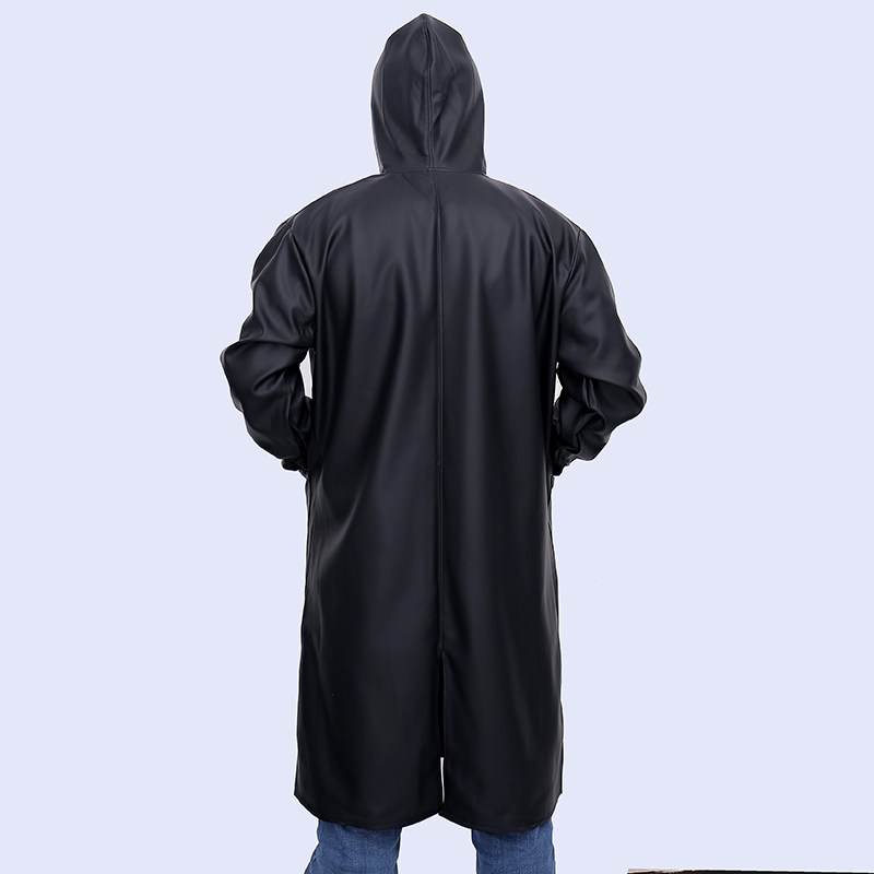 工装屠宰皮衣男长款皮革上衣户外工作衣男外套工装制服