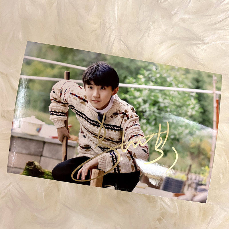 新款马嘉祺亲笔签名照片时尚周边非印印刷保真文化创意明信片