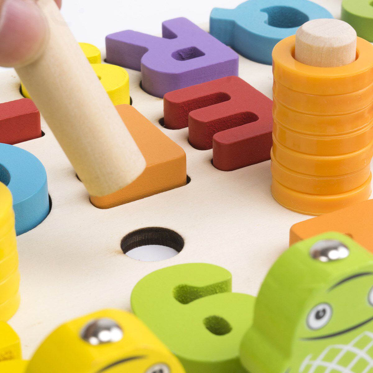 宝宝磁性钓鱼玩具儿童数字母拼图1-2-34岁蒙氏早教益智力配对积木