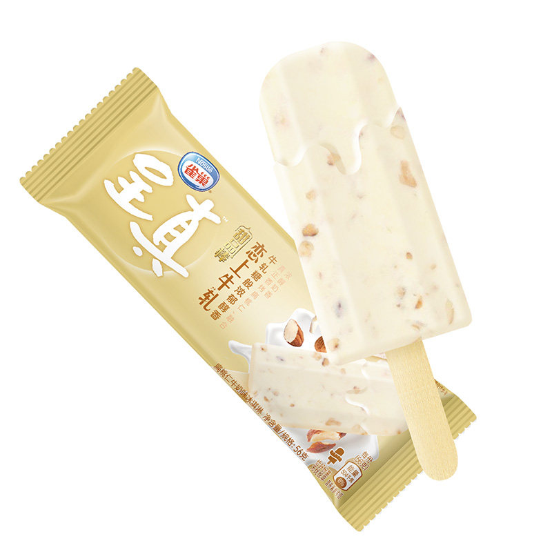 雀巢呈真甜品棒夏威夷果椰子牛奶味冰淇淋扁桃仁牛扎冰激凌雪糕