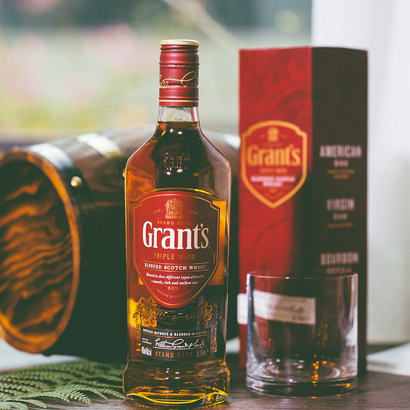 可乐礼盒grants调配陈酿三桶现货英国威士忌苏格兰威士忌