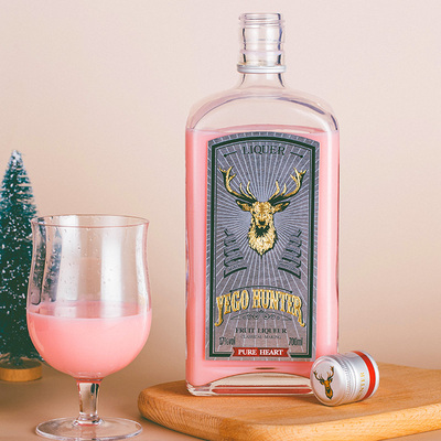 粉色野格哈古雷斯奶油草莓利口酒莫罗3号蔓越莓蛇700ml野葛三号力娇酒