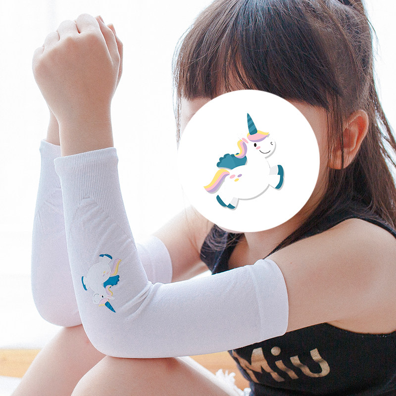 儿童防晒袖套男女童可爱宝宝小孩手臂套防紫外线冰丝超薄防蚊冰袖