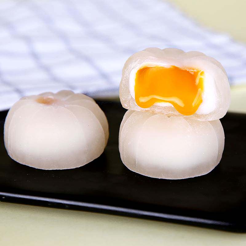 广式流心水晶冰皮月饼水果干吃汤圆糯米中秋月饼