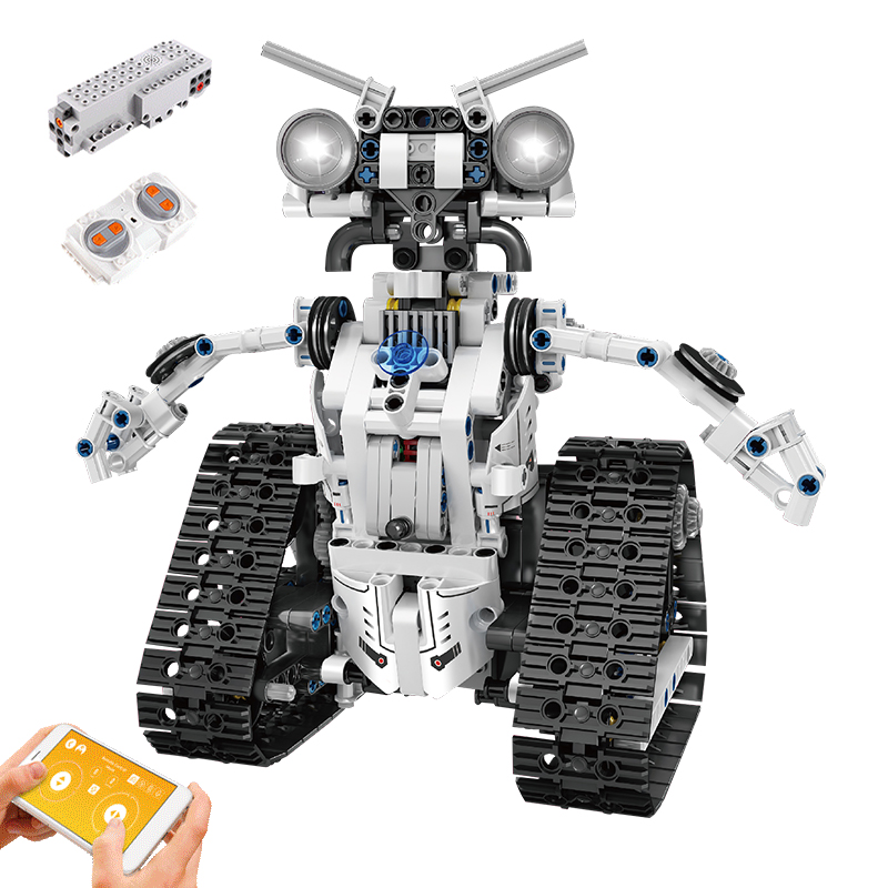 宇星模王变形机器人探索电动遥控拼插积木玩具儿童塑料积木