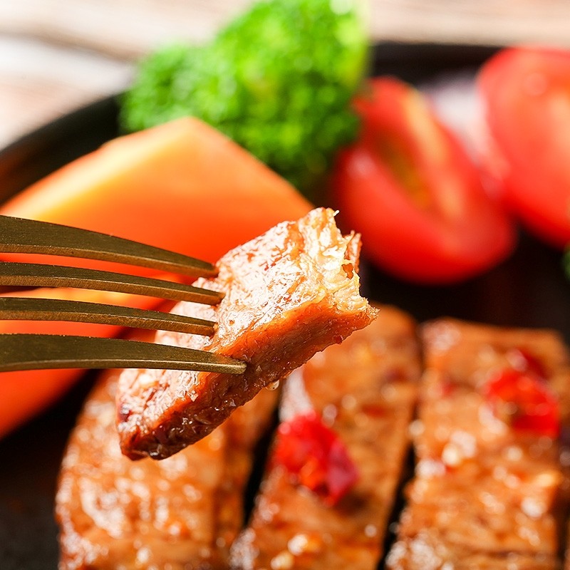 好巴食 手撕素牛排200g素肉素牛肉豆干人造肉散装休闲零食小包