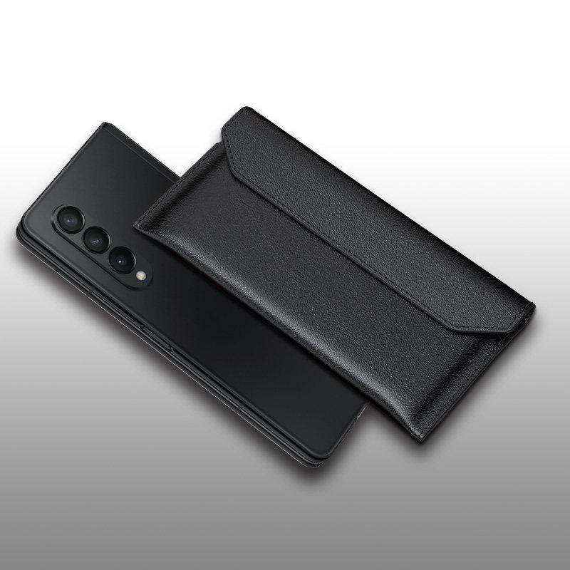 三星zfold3手机套三星w22折叠手机壳信封真皮保护套折叠屏fold商务