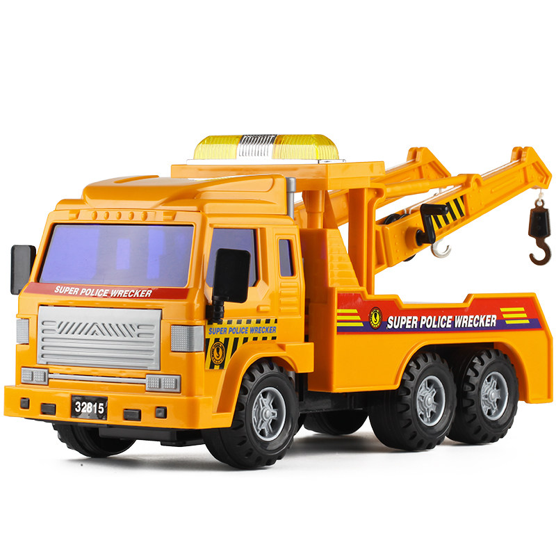 大型交通救援清障拖车 儿童男孩子仿真惯性工程汽车模型玩具卡车