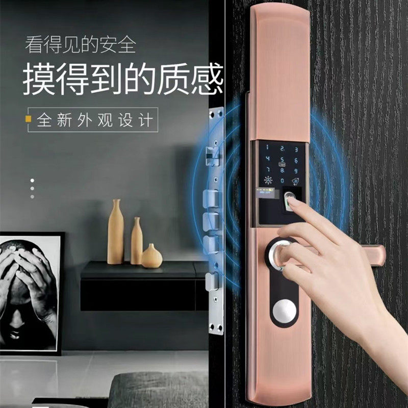 盼盼龙甲日上防盗门家用指纹电子智能门锁刷卡智能门锁
