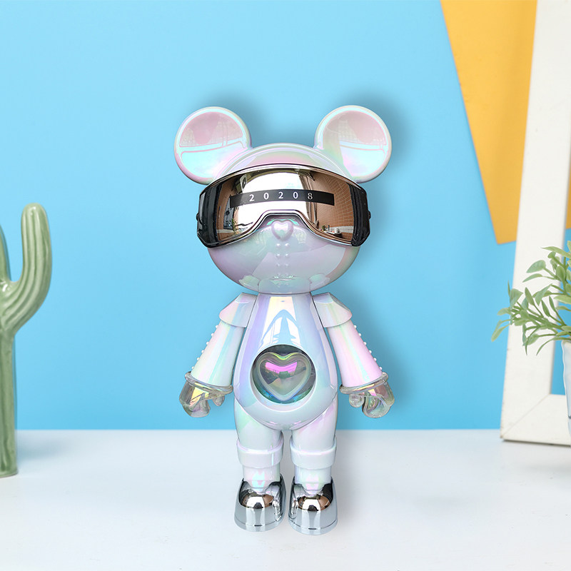 星际熊启版 摆件潮玩盲盒糖果幻彩电镀公仔手办玩具生日礼物 纪念款