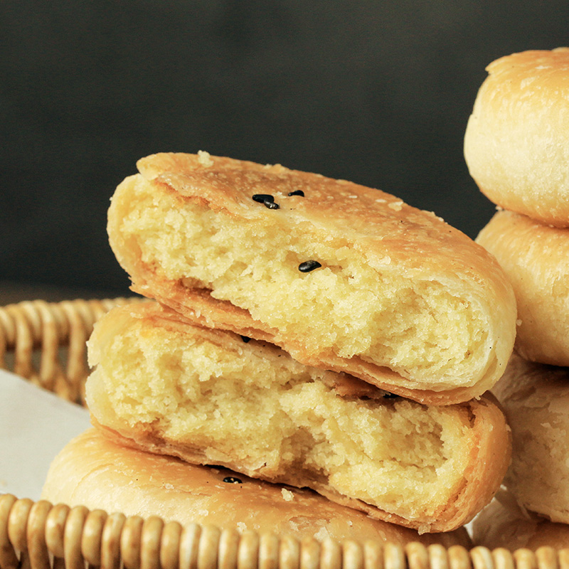 老潮夫潮汕绿豆饼旗舰店潮州特产糕点朥饼惠来手工薄皮短保12天