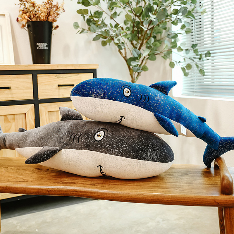 鲨鱼抱枕公仔毛绒玩具网红可爱布娃娃床上睡觉玩偶毛绒布艺类玩具