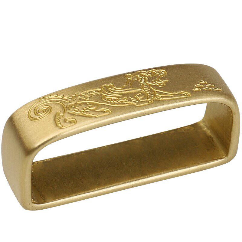 皮带圈环介子纯铜环尾固定时尚个性腰带