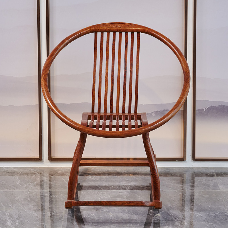 红木摇椅家用实木中式躺椅花梨老人逍遥客厅摇椅