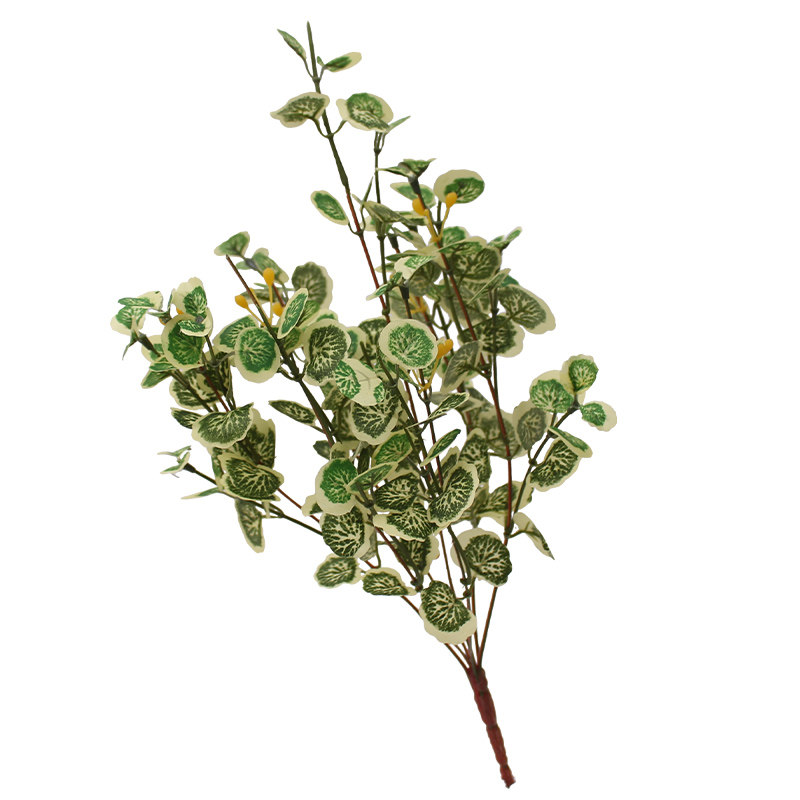 微风细语仿真绿植装饰单支绢布假花绿叶海棠叶小叶子假植花草植物
