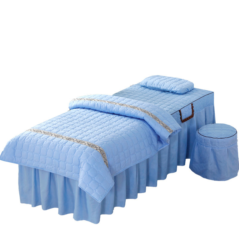 美容按摩床罩床单四件件套洗头推拿理疗足疗床罩