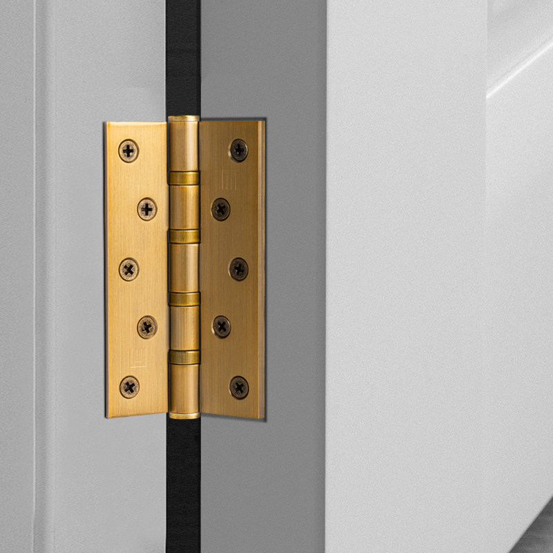 名门五金5寸静音合页不锈钢开槽轴承房门折叠活页平开铰链2个装