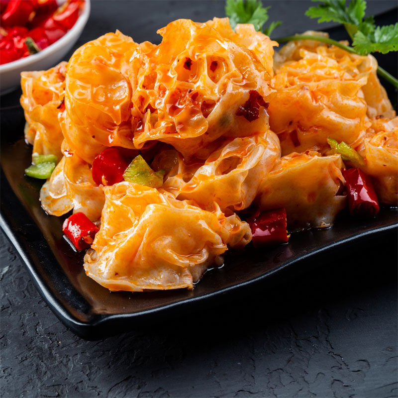 网红白面筋散斤凉皮干面面筋肥肠吸汁素食火锅素肉