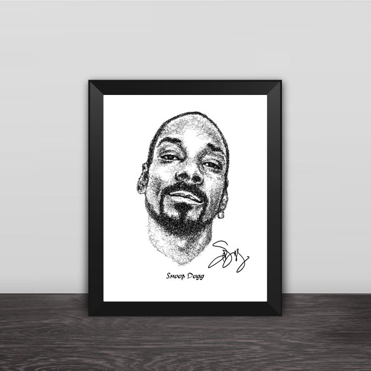 snoopcase品牌狗爷snoopdogg涂鸦实木装饰相框摆件墙画相框
