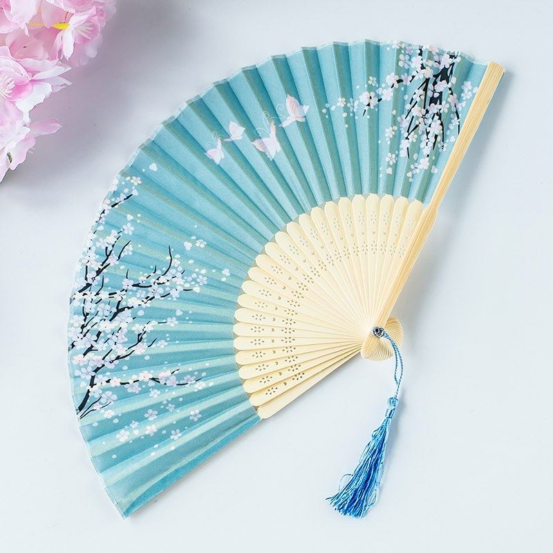 扇子中国国风定制题字德云社女式古风玉骨宣纸扇子