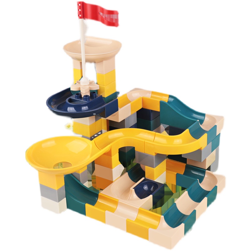 儿童童乐童乐高高大颗粒滑道积木益智拼装轨道塑料积木