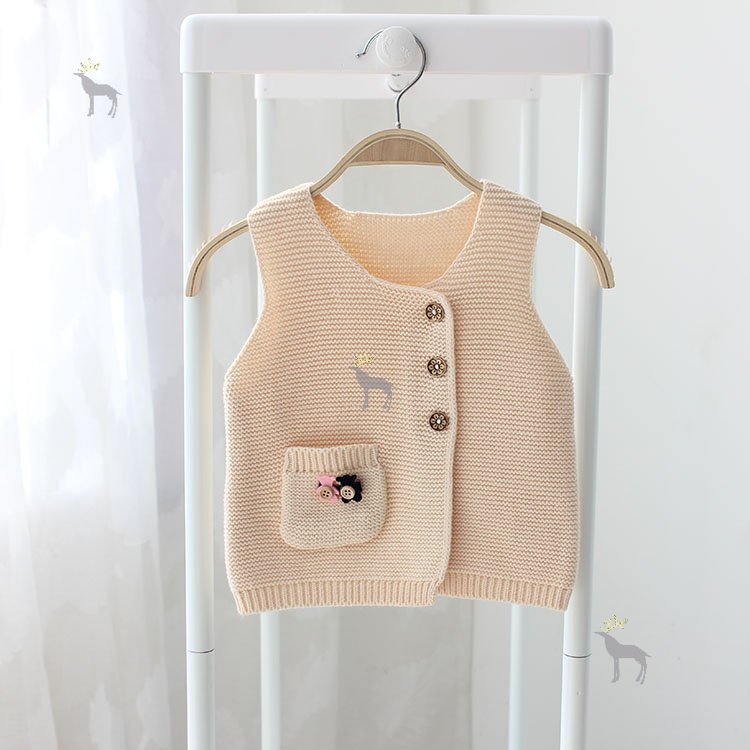春秋女童马甲婴儿背心儿童针织衫马夹宝宝线衣小女孩毛衣开衫包邮