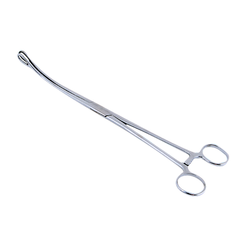 海绵医用不锈钢棉球钳带弯头直头卵圆持物钳圆医用用具
