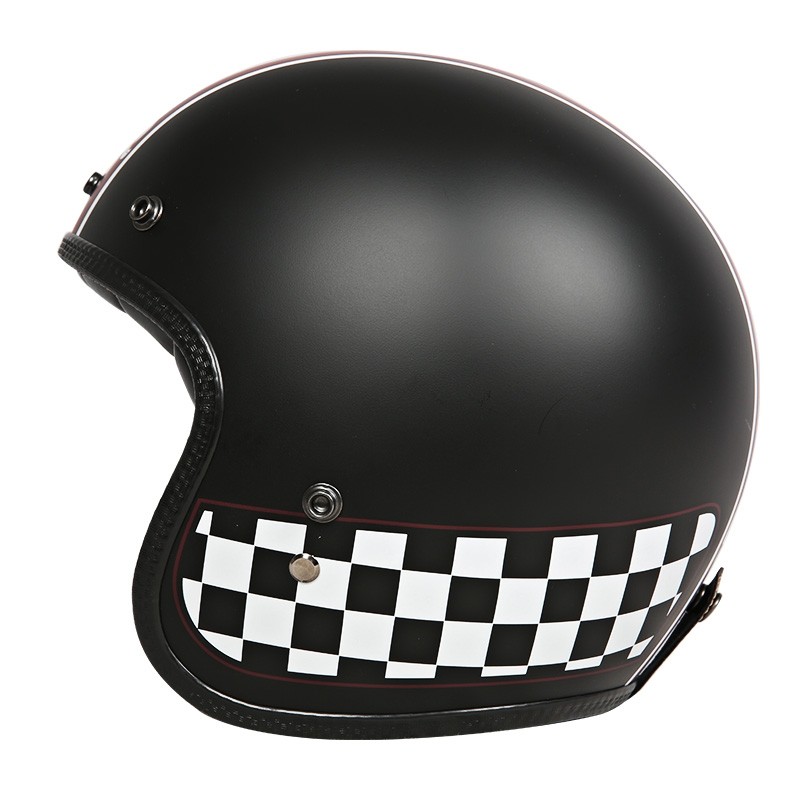 cfr大号头盔男哈雷四季秋冬复古半盔半覆女机车个性玻璃钢3c认证