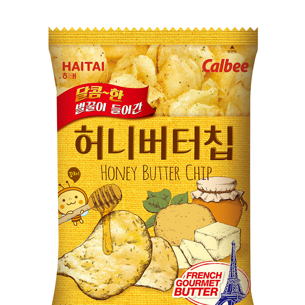 calbee卡乐比海太蜂蜜黄油味薯片休闲零食膨化韩国进口zb