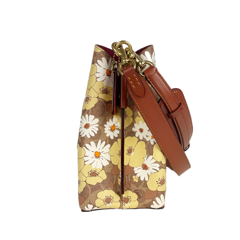 【自营】coach蔻驰女士willow花朵水桶包单肩包斜挎包c9722-b4pez