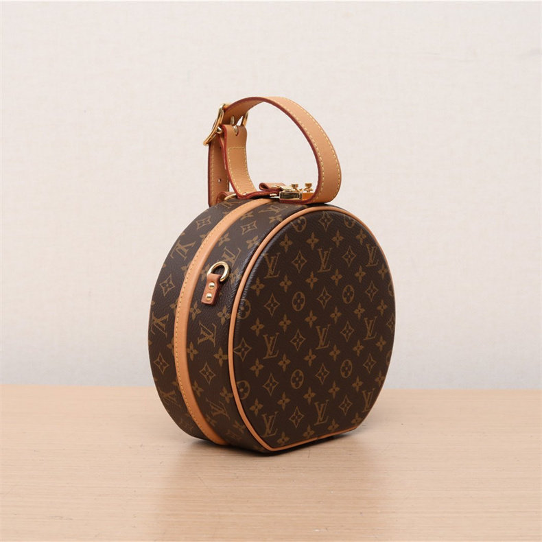 自营中古lv路易威登女包单肩petiteboitechapeau圆饼通用款女包