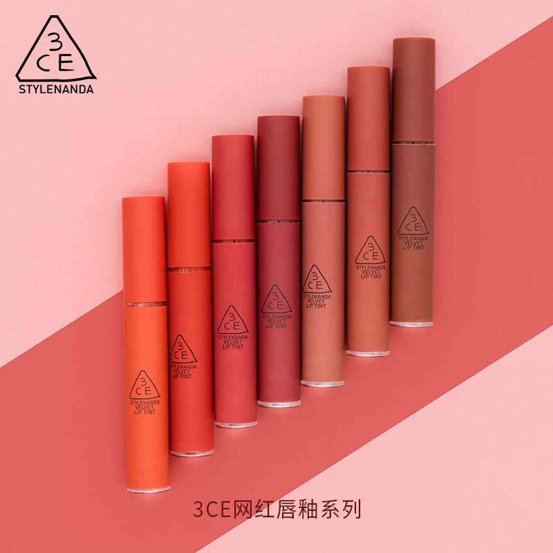38预售3ce丝绒唇釉唇