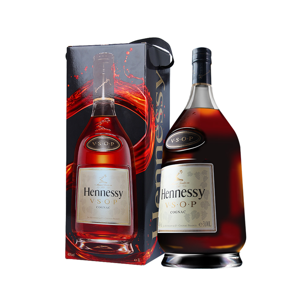 自营hennessy轩尼诗vsop3000ml干邑白兰地法国进口洋酒正品白兰地