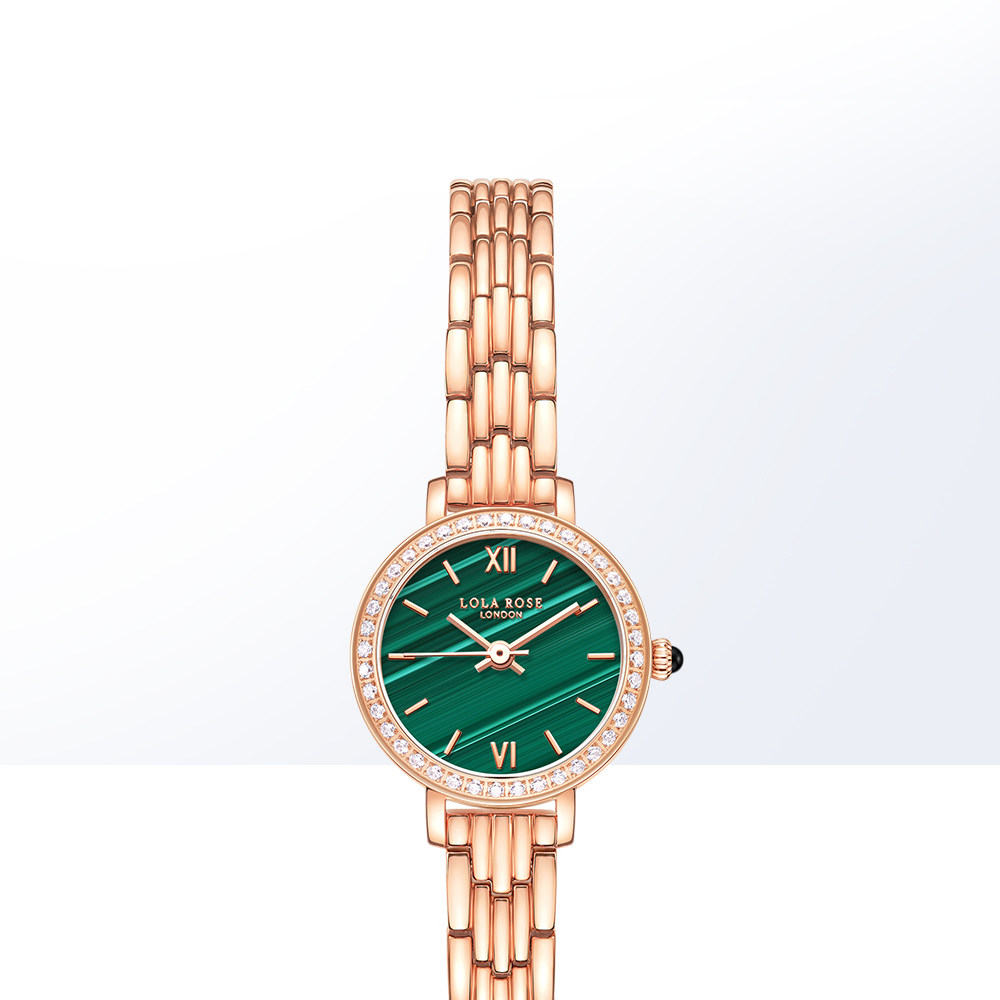 直营lolarose孔雀石小金金表欧美潮流瑞士气质表盘欧美腕表