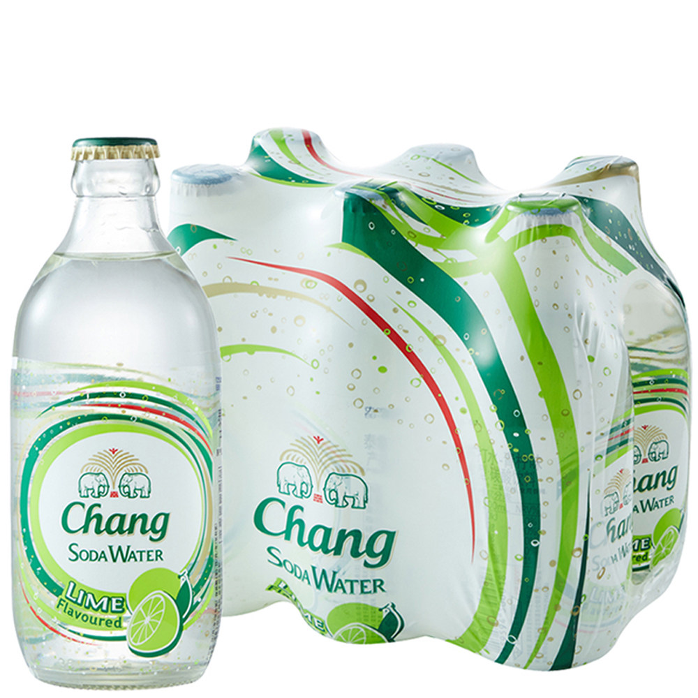 chang泰象325ml6瓶大象牌无糖青柠气泡苏打水碳酸饮料柠檬瓶塞