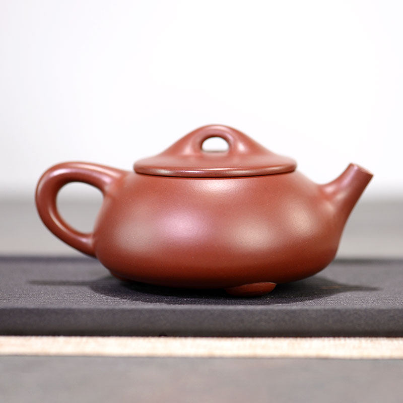 陈正初玫瑰红紫砂壶小品茶壶宜兴名家手工小石瓢壶茶壶